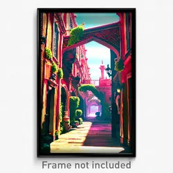 Pixel Art Poster - Lavish Alley (8 Bit Psychedelic Trippy Video Game Print)