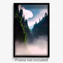 Pixel Art Poster - Advanced Cloud Forest (8 Bit Psychedelic Video Game Print)