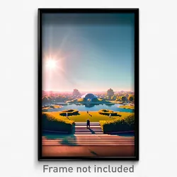 Pixel Art Poster - Infinite Park (8 Bit Psychedelic Trippy Video Game Print)