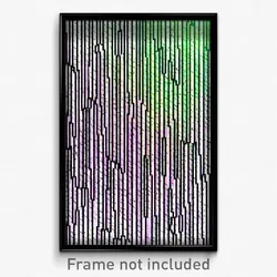Pixel Art Poster - Wire Frame Glitchy Delta (8 Bit Psychedelic Video Game Print)