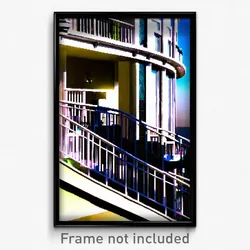 Pixel Art Poster - Major Balcony (8 Bit Psychedelic Trippy Video Game Print)