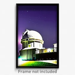 Pixel Art Poster - Active Observatory (8 Bit Psychedelic Video Game Print)