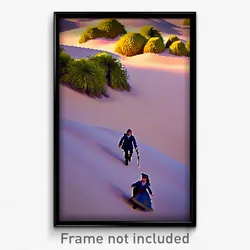 Pixel Art Poster - Plush Dunes (8 Bit Psychedelic Trippy Weird Video Game Print)