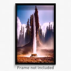 Pixel Art Poster - Brown Geyser (8 Bit Psychedelic Trippy Video Game Print)