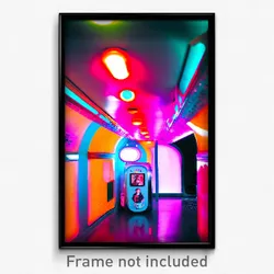 Pixel Art Poster - Quirky Tube (8 Bit Psychedelic Trippy Weird Video Game Print)