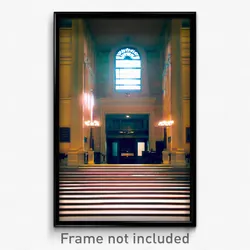 Pixel Art Poster - Mellow Courthouse (8 Bit Psychedelic Trippy Video Game Print)