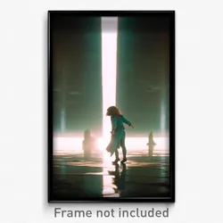 Pixel Art Poster - Buoyant Desolation (8 Bit Psychedelic Video Game Print)