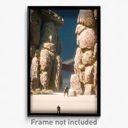 Pixel Art Poster - Bright Megalith (8 Bit Psychedelic Trippy Video Game Print)