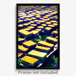 Pixel Art Poster - Dizzying Apiary (8 Bit Psychedelic Trippy Video Game Print)