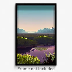 Pixel Art Poster - Subtle Bog (8 Bit Psychedelic Trippy Weird Video Game Print)