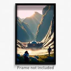 Pixel Art Poster - Incredible Gulch (8 Bit Psychedelic Trippy Video Game Print)