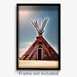 Pixel Art Poster - Flawless Wigwam (8 Bit Psychedelic Trippy Video Game Print)