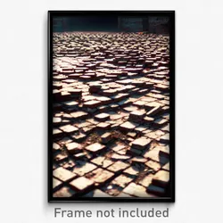 Pixel Art Poster - Damaged Brickyard (8 Bit Psychedelic Trippy Video Game Print)