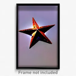 Pixel Art Poster - Rusty Star (8 Bit Psychedelic Trippy Weird Video Game Print)