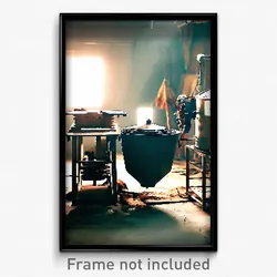Pixel Art Poster - Worn Drying Machine (8 Bit Psychedelic Video Game Print)