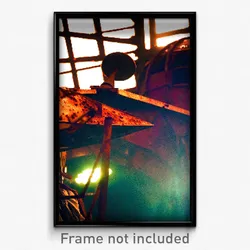 Pixel Art Poster - Rusty Discotheque (8 Bit Psychedelic Trippy Video Game Print)