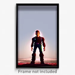 Pixel Art Poster - Uncommon Giant (8 Bit Psychedelic Trippy Video Game Print)