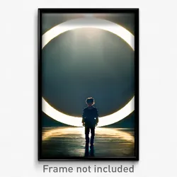 Pixel Art Poster - Haunting Circle (8 Bit Psychedelic Trippy Video Game Print)