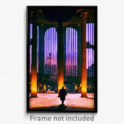 Pixel Art Poster - Dark Berlin (8 Bit Psychedelic Trippy Weird Video Game Print)