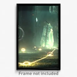 Pixel Art Poster - Murky Fairy Ring (8 Bit Psychedelic Trippy Video Game Print)
