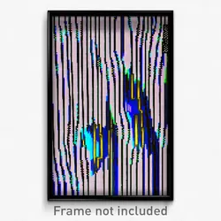 Pixel Art Poster - Wire Frame Glitchy Pipes (8 Bit Psychedelic Video Game Print)
