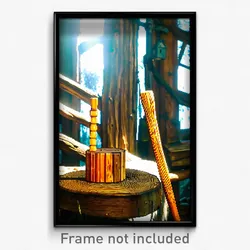 Pixel Art Poster - Wooden Furth (8 Bit Psychedelic Trippy Video Game Print)