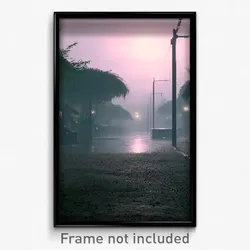 Pixel Art Poster - Dreary Strand (8 Bit Psychedelic Trippy Video Game Print)