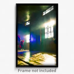 Pixel Art Poster - Secret Room (8 Bit Psychedelic Trippy Weird Video Game Print)