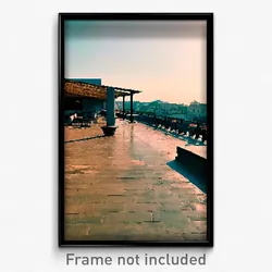 Pixel Art Poster - Rundown Terrace (8 Bit Psychedelic Trippy Video Game Print)