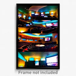 Pixel Art Poster - Incredible Home Theatre (8 Bit Psychedelic Video Game Print)