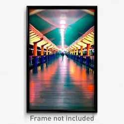 Pixel Art Poster - Original Promenade (8 Bit Psychedelic Video Game Print)