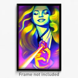 Pixel Art Poster - Blissful Drawing (8 Bit Psychedelic Trippy Video Game Print)