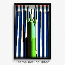 Pixel Art Poster - Standard Spike (8 Bit Psychedelic Trippy Video Game Print)