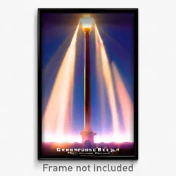 Pixel Art Poster - Grandiose Beacon (8 Bit Psychedelic Trippy Video Game Print)