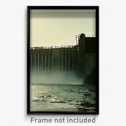 Pixel Art Poster - Murky Dam (8 Bit Psychedelic Trippy Weird Video Game Print)