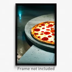 Pixel Art Poster - Concrete Pizza (8 Bit Psychedelic Trippy Video Game Print)
