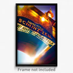 Pixel Art Poster - Majestic Schnitzel (8 Bit Psychedelic Video Game Print)
