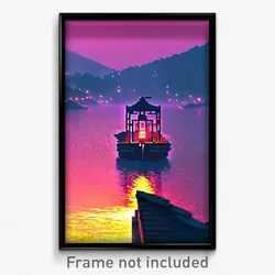 Pixel Art Poster - Villainous Bay (8 Bit Psychedelic Trippy Video Game Print)