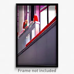 Pixel Art Poster - Glamorous Ledge (8 Bit Psychedelic Trippy Video Game Print)