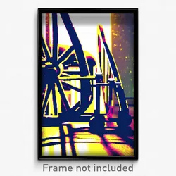 Pixel Art Poster - Elderly Wheel (8 Bit Psychedelic Trippy Video Game Print)