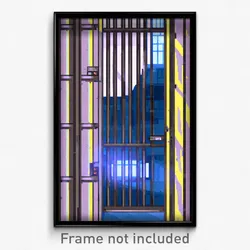 Pixel Art Poster - Monstrous Jail (8 Bit Psychedelic Trippy Video Game Print)