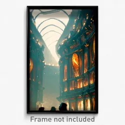 Pixel Art Poster - Busy Sanctum (8 Bit Psychedelic Trippy Video Game Print)