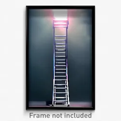 Pixel Art Poster - Bleak Ladder (8 Bit Psychedelic Trippy Video Game Print)