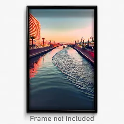 Pixel Art Poster - Slim Waterway (8 Bit Psychedelic Trippy Video Game Print)