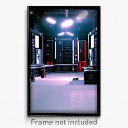 Pixel Art Poster - Remote Armoury (8 Bit Psychedelic Trippy Video Game Print)
