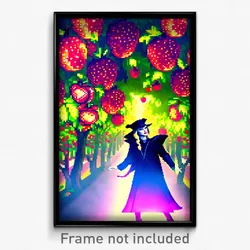 Pixel Art Poster - Wicked Orchard (8 Bit Psychedelic Trippy Video Game Print)