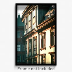 Pixel Art Poster - Grimy Swedish Architecture (8 Bit Video Game Print)