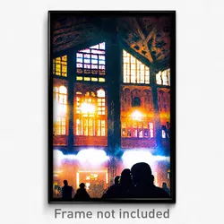 Pixel Art Poster - International Prague (8 Bit Psychedelic Video Game Print)