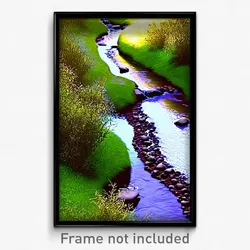 Pixel Art Poster - Squiggly Brook (8 Bit Psychedelic Trippy Video Game Print)