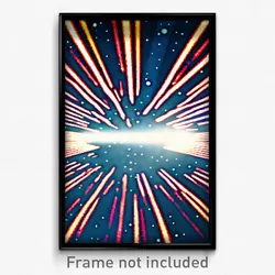 Pixel Art Poster - Infamous Hyperspace (8 Bit Psychedelic Video Game Print)